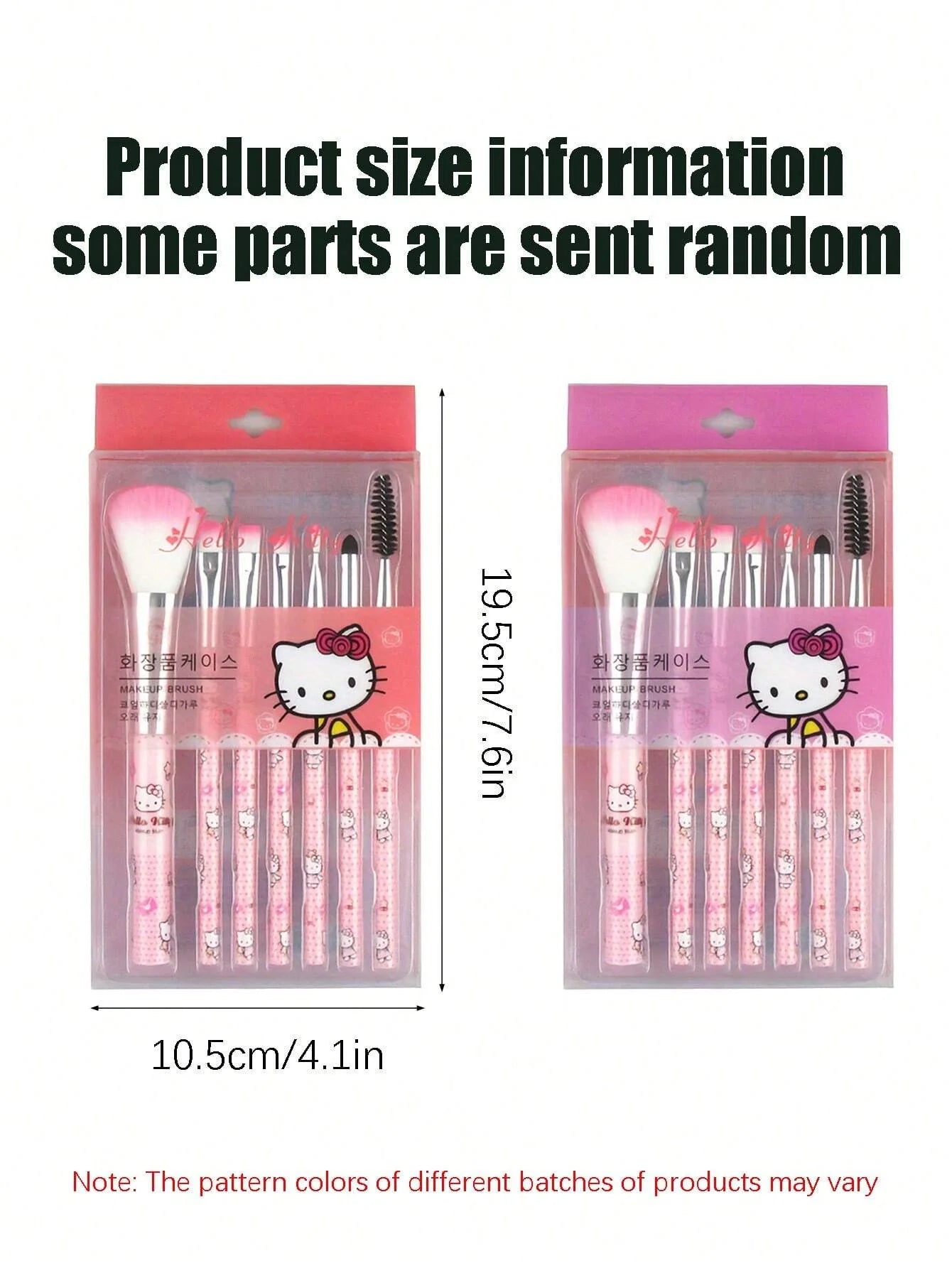 Sanrio – ensemble de pinceaux de maquillage, Hello Kitty, fard à paupières, fond de teint, Blush, Kit d'outils de beauté cosmétiques pour femmes, cadeau d'anniversaire pour fille avec boîte