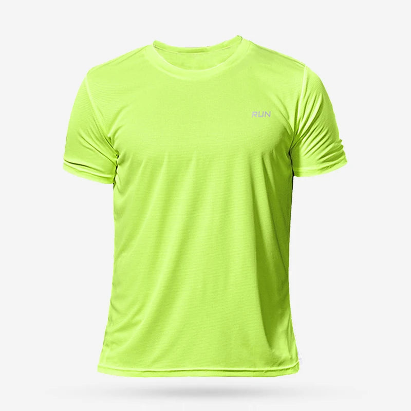 T-shirt de sport de compression à séchage rapide pour hommes, chemises de course, maillot de football, t-shirts de jogging, fitness, salle de sport