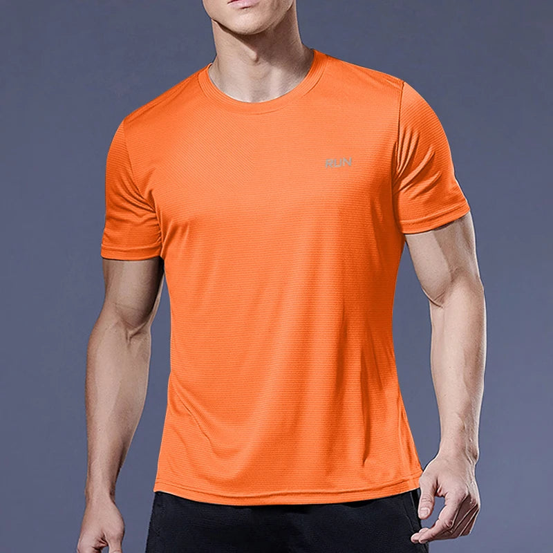 T-shirt de sport de compression à séchage rapide pour hommes, chemises de course, maillot de football, t-shirts de jogging, fitness, salle de sport