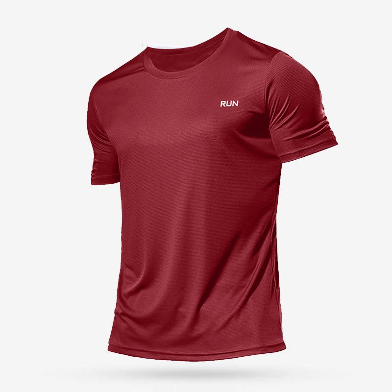 T-shirt de sport de compression à séchage rapide pour hommes, chemises de course, maillot de football, t-shirts de jogging, fitness, salle de sport