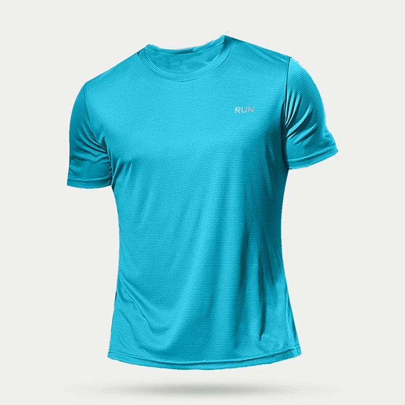 T-shirt de sport de compression à séchage rapide pour hommes, chemises de course, maillot de football, t-shirts de jogging, fitness, salle de sport