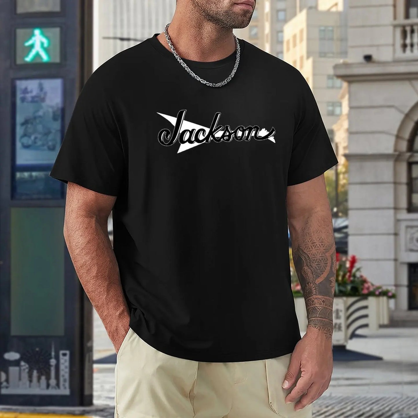 beach man t shirt top Jackson Guitar T-Shirt humor t shirt t-shirt Anime t-shirt anime Short sleeve tee men cotton teeshirt