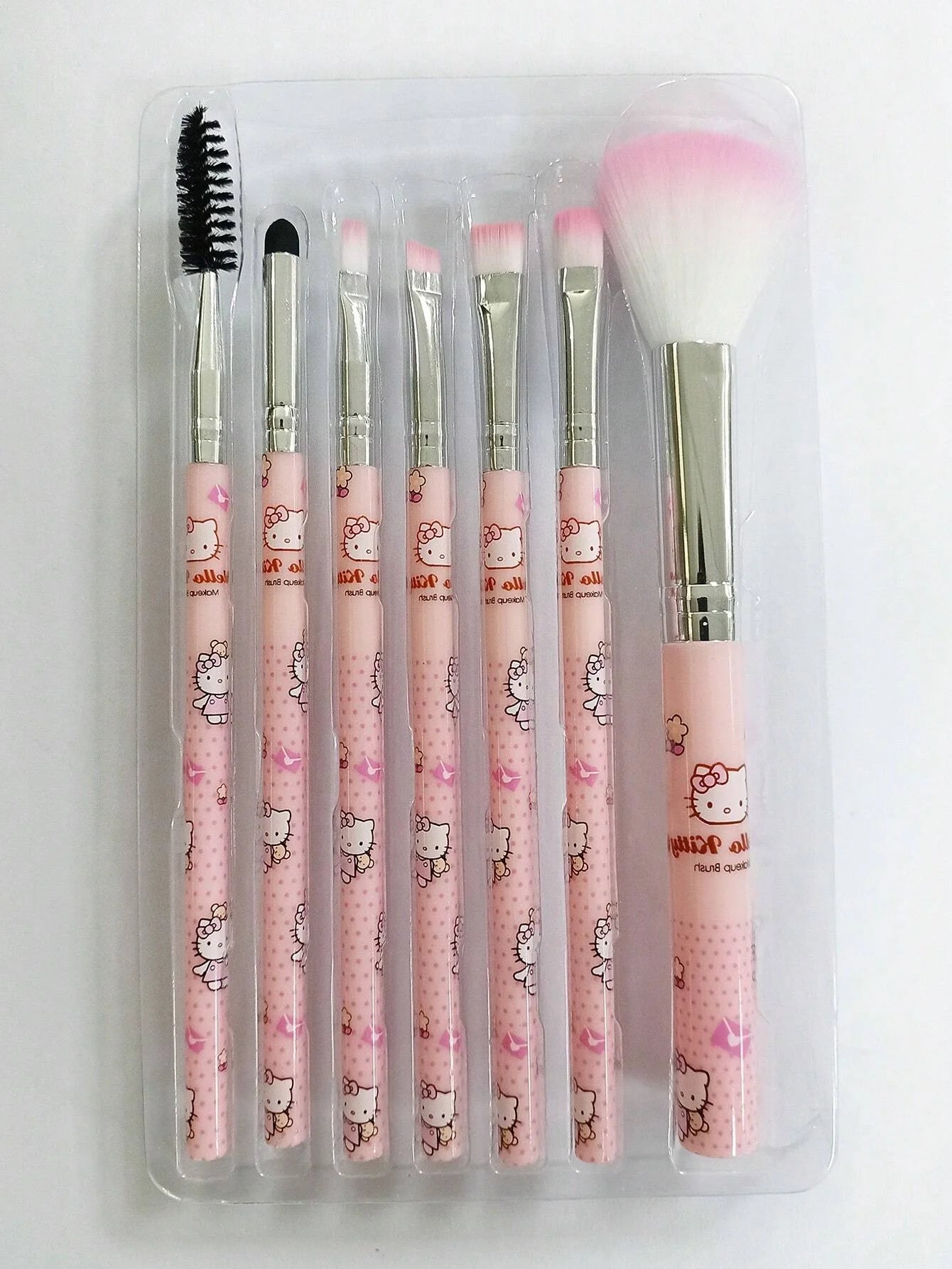 Sanrio – ensemble de pinceaux de maquillage, Hello Kitty, fard à paupières, fond de teint, Blush, Kit d'outils de beauté cosmétiques pour femmes, cadeau d'anniversaire pour fille avec boîte