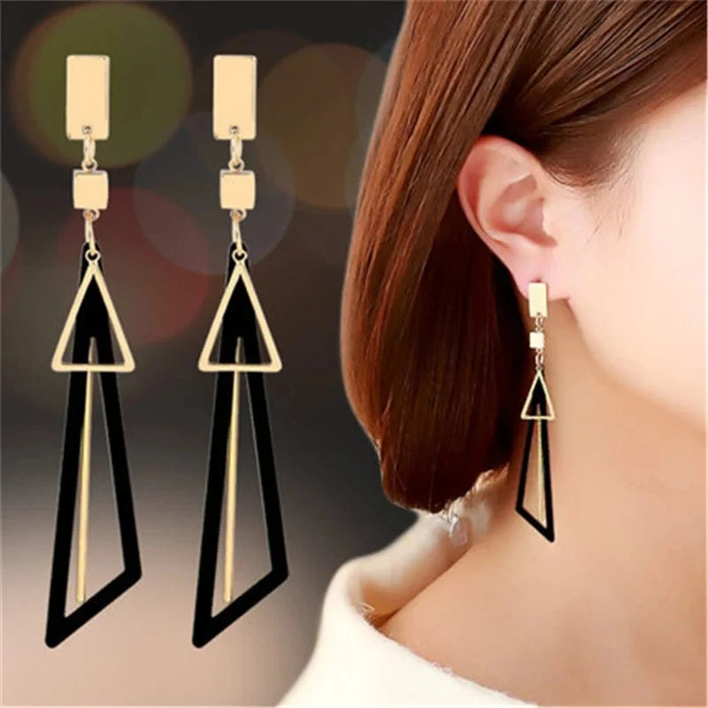 2020 coréen longue déclaration géométrique Triangle gland balancent boucles d'oreilles pour femmes boucles d'oreilles bijoux de mode Oorbellen Brincos