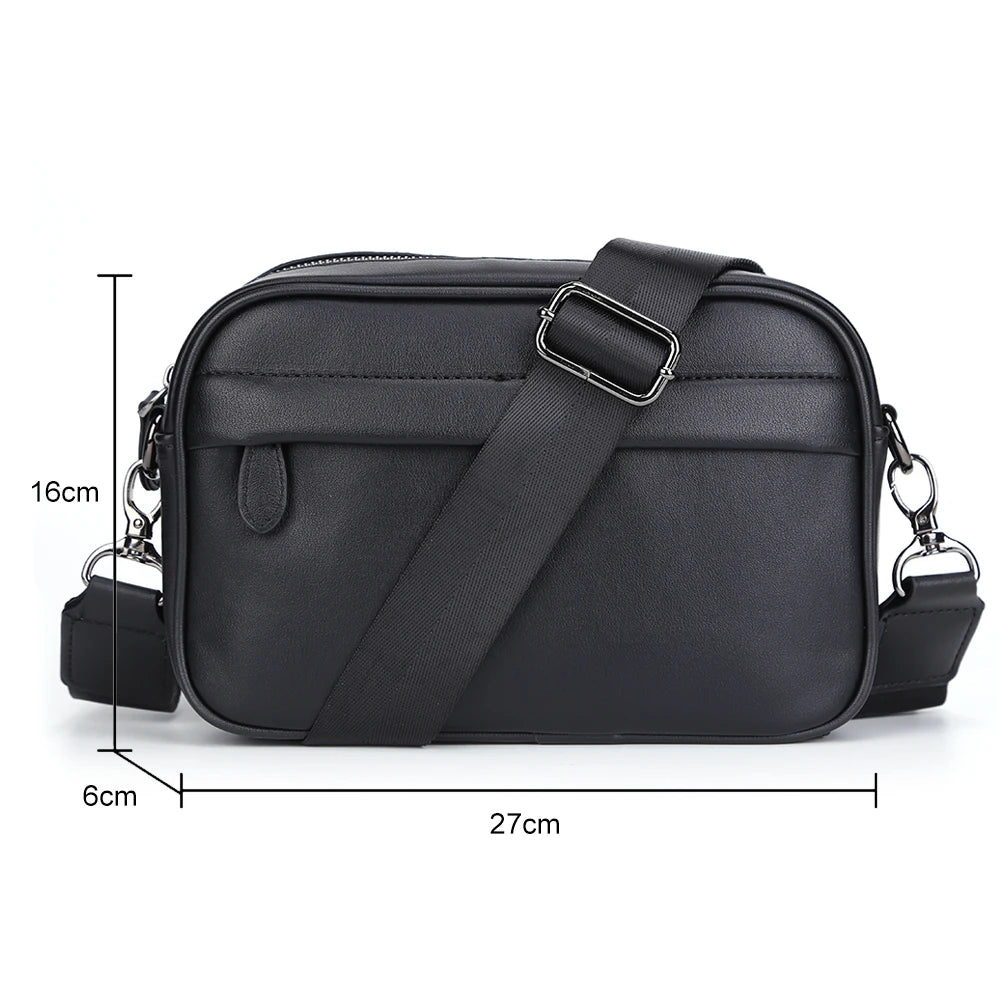 Sac à bandoulière d’affaires décontracté pour hommes Sac messager en cuir PU Sac à bandoulière large sangle Carreaux carrés Designer Male Sling Sacs à main